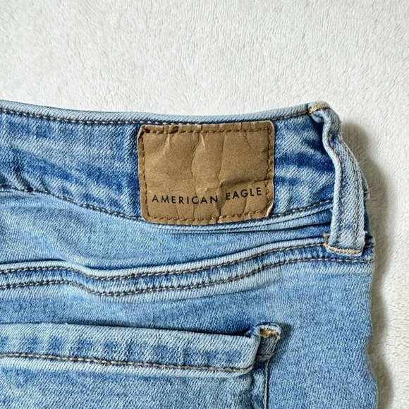 AMERICAN EAGLE OUTFITTERS Jeans Women's 6 Super Stretch Skinny Blue Distressed - Picture 11 of 13